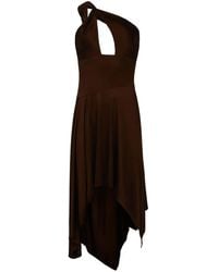 RTA - Asymmetric One-shoulder Midi Dress - Lyst