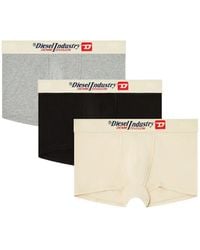 DIESEL - Logo-Waistband Pack-Of-Three Boxer Briefs - Lyst