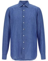 Borriello - Buttoned Linen Shirt - Lyst