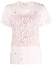 Barrie - Logo-embroidered Embellished T-shirt - Lyst