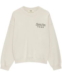 MSGM - Logo-Print Crew-Neck Sweatshirt - Lyst
