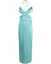Alex Perry - Mason Cut-Out Satin Midi Dress - Lyst