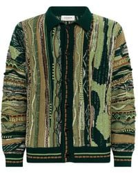 Laneus - Jacquard-Knit Cardigan - Lyst