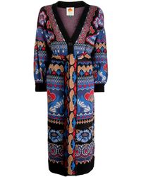 FARM Rio - Ainika Intarsia-knit Cardi-coat - Lyst