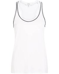 FRAME - The Ringer Contrast-Trim Racerback Tank Top - Lyst