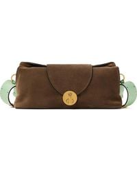 Versace - Vivian Embellished Crosta Suede Clutch - Lyst