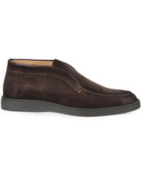 Santoni - Dragon Calf Suede Desert Boots - Lyst