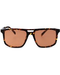 Prada - トータスシェル スクエアフレーム サングラス - Lyst