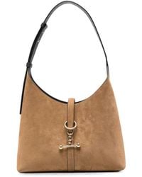Strathberry - Bolso De Hombro De Ante Con Detalle De Barra - Lyst