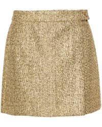 Tom Ford - Metallic Tweed Miniskirt - Lyst