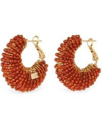 Gas Bijoux - Izzia Beaded Hoop Earrings - Lyst