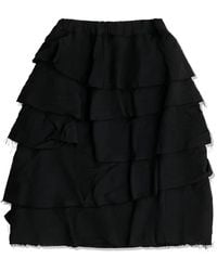 COMME DES GARÇON BLACK - Ruffled Tiered Mini Skirt - Lyst