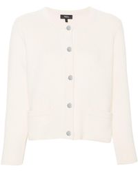Theory - Round-neck Cropped Cardigan - Lyst