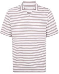 Majestic Filatures - Striped V-Neck T-Shirt - Lyst