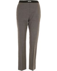 MSGM - Pantalon Met Logo Tailleband - Lyst