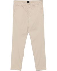 BOSS - Logo-Patch Trousers - Lyst