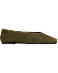 Bernardo - Suede Square-Toe Ballet Flats - Lyst