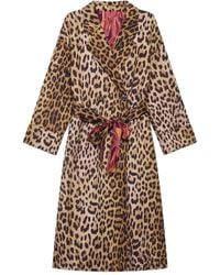 Maliparmi - Leopard Print Belted Coat - Lyst