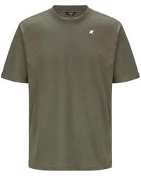 K-Way - Solo Logo-Patch Crew-Neck T-Shirt - Lyst