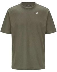K-Way - Solo Logo-Patch Crew-Neck T-Shirt - Lyst
