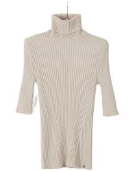 Herno - Ribbed-Knit Short-Sleeve Sweater - Lyst
