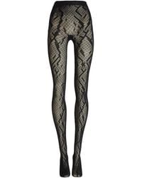 Wolford - Snakeskin-Pattern Net Tights - Lyst