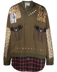 Moschino - Panelled Cotton Sweatshirt - Lyst