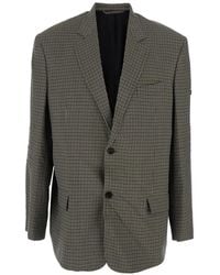 Balenciaga - Checked Blazer - Lyst