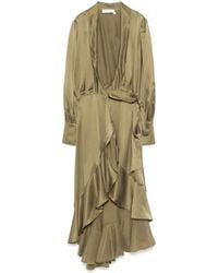 Zimmermann - Vestido midi con diseño cruzado - Lyst