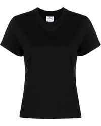 Courreges - Logo-Embroidered Cotton T-Shirt - Lyst