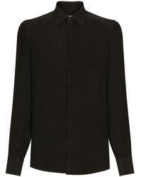 Dolce & Gabbana - Classic-collar Button-up Silk Shirt - Lyst