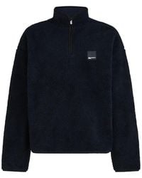 KARL LAGERFELD - Boxy Half-Zip Sweater - Lyst