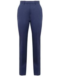ZEGNA - Pressed-Crease Tailored Trousers - Lyst