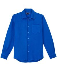 Vilebrequin - Logo-Embroidered Linen Shirt - Lyst