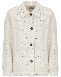 Emme - Sequin-Embellished Tweed Jacket - Lyst