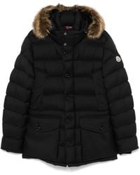 Moncler - Faux-Fur-Trim Padded Jacket - Lyst