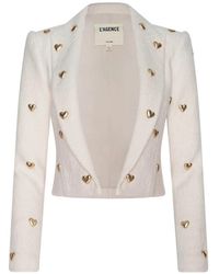 L'Agence - Jen Heart-Embellished Blazer - Lyst