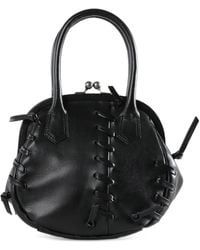 Y's Yohji Yamamoto - Lace-Up Leather Tote Bag - Lyst