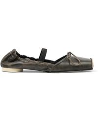 MM6 by Maison Margiela - Square-Toe Bow Ballet Flats - Lyst
