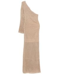 SIMONA CORSELLINI - One-Shoulder Open-Knit Maxi Dress - Lyst