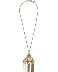 Saint Laurent - Oversized Talisman Pendant Necklace - Lyst