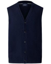 Hackett - Button-Up Knitted Vest - Lyst