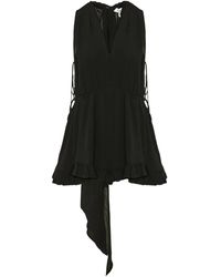Chloé - Playsuit Met Ruches En V-Hals - Lyst