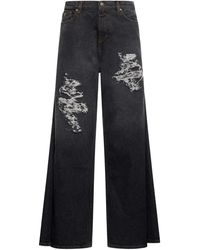 John Richmond - Ripped-Detail Jeans - Lyst