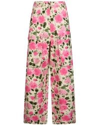 Liu Jo - Pantalon Cargo À Fleurs - Lyst