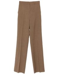Max Mara - Stripe-Pattern Straight-Leg Trousers - Lyst