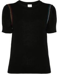 Paul Smith - Contrast-stitched Knitted Top - Lyst