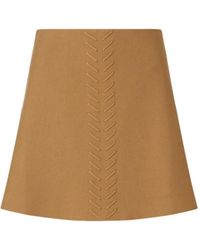 Liu Jo - Gebreide Mini-Rok Met Gevlochten Details - Lyst