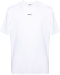 Lanvin - Logo-appliquè Cotton T-shirt - Lyst
