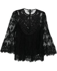 Elie Saab - Floral-Lace Blouse - Lyst